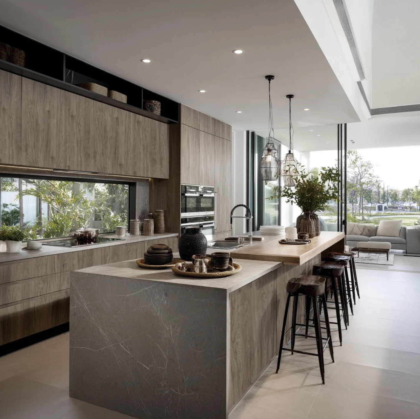 Melamine Faced Particle Board - K087 Dark Rockford Hickory